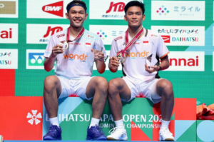 Taklukkan Ganda Nomor Satu Dunia, Fajar/Fikri Juarai Japan Open 2026!